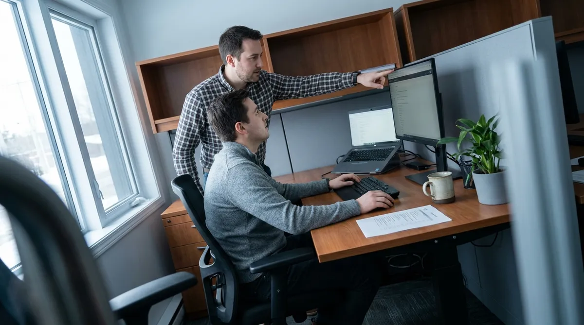 Vérification ergonomique d'un poste de travail dans un bureau québécois, mesure du plan d'action SST